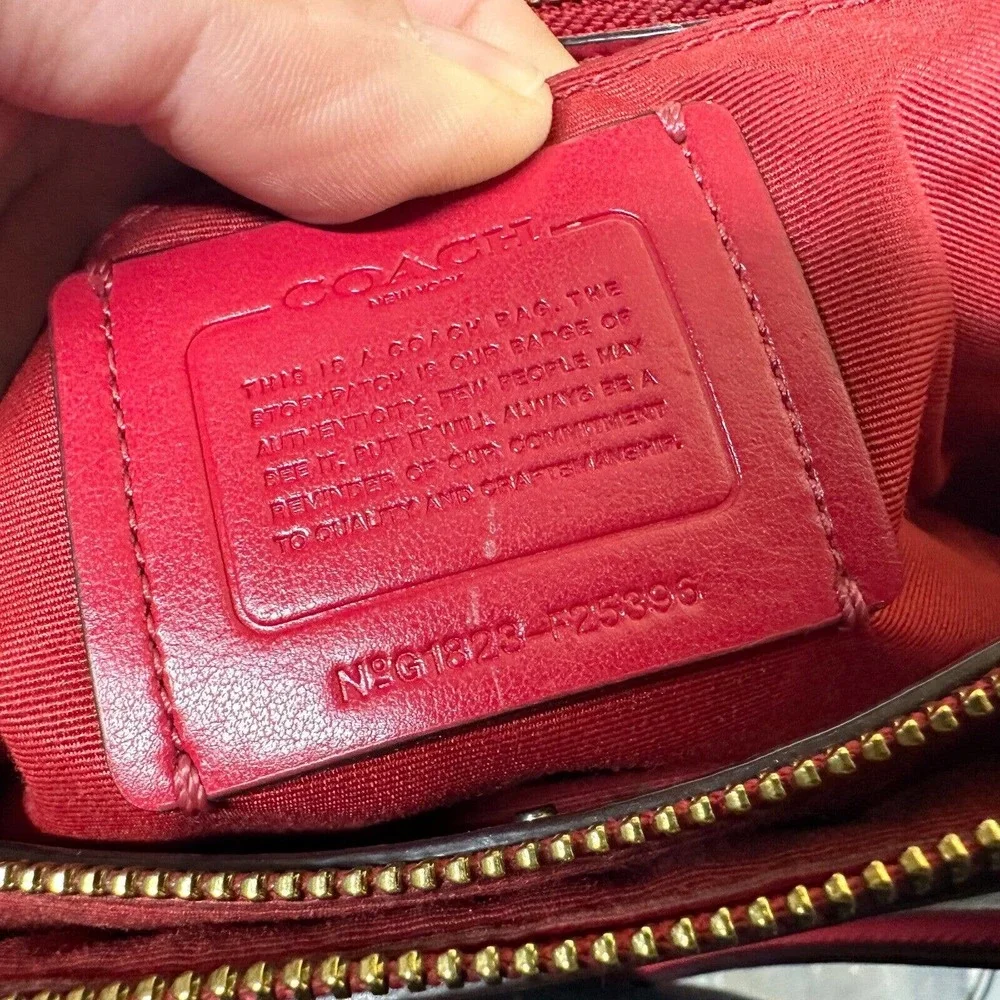 COACH BROOKE‎ CARRYALL IN SIGNATURE CANVAS (F26139) Brown True Red